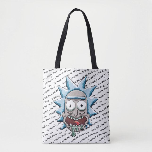 Pixelverse Rick Drooling Head Tote Bag (Front)