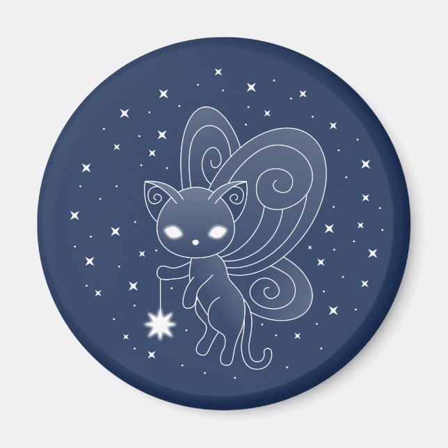 Pixie Cat - Fairy Wings Kitty Magnet (Front)
