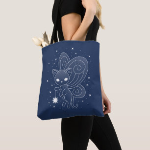 Pixie Cat - Fairy Wings Kitty Tote Bag