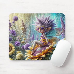 Pixie Fairy On a Sunflower Mouse Pad