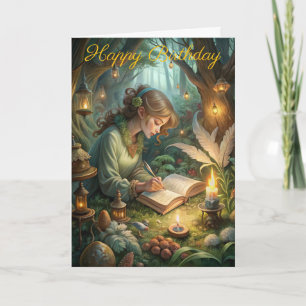 Pixie Girl Writing Card