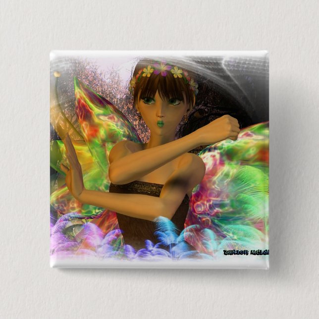 Pixie Model version 2 15 Cm Square Badge (Front)