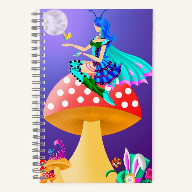 Pixie on Mushroom wonderland  Notebook (Front)