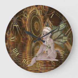 Pixie on Surreal Fractal Water Wall Clock
