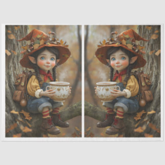 Pixie Orange Hat Mirror Tissue Paper