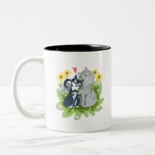 Pixie & Rockie Cartoon Two-Tone Coffee Mug