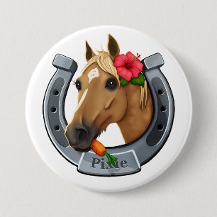 Pixie the mare 7.5 cm round badge