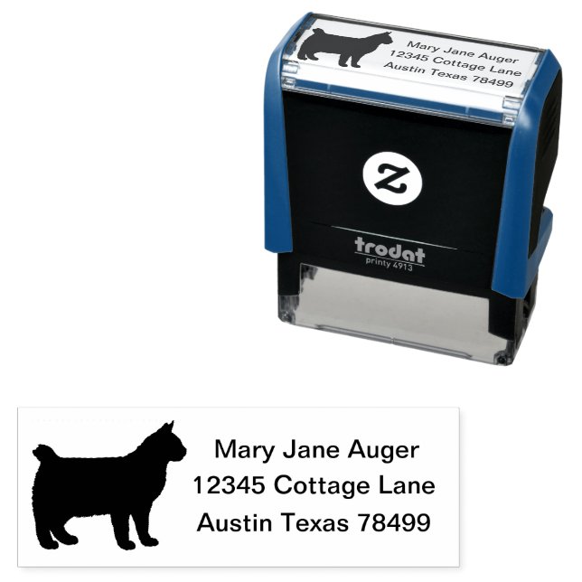 Pixiebob Cat Personalised  Self-inking Stamp (In Situ)