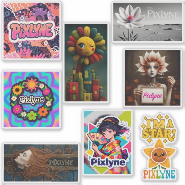 Pixlyne Sticker Pack #1 (Front)