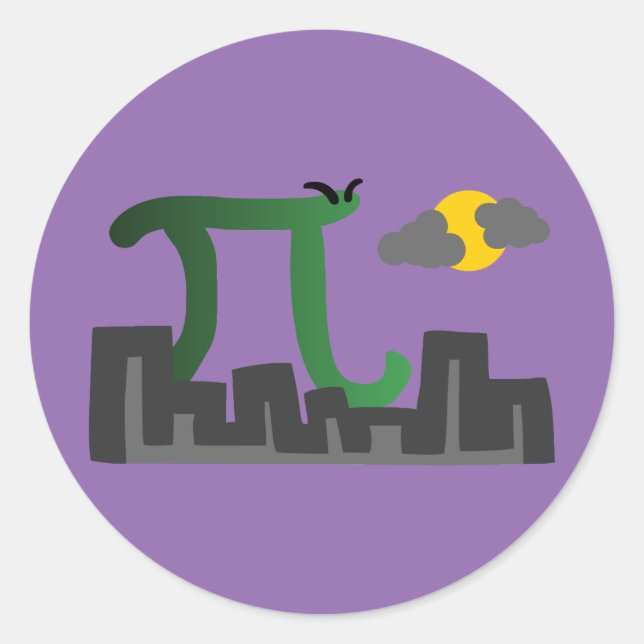 Pizilla Classic Round Sticker (Front)