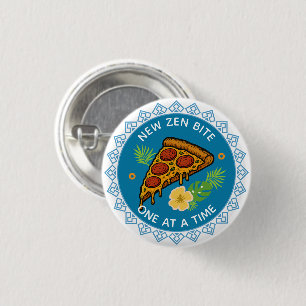 pizza 3 cm round badge