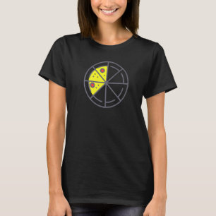 Pizza 3 Slices Cheese Pepperoni Geometric Food T-Shirt