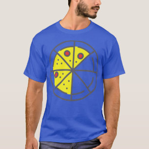 Pizza 5 Slices Cheese Pepperoni Funny Geometric Fo T-Shirt