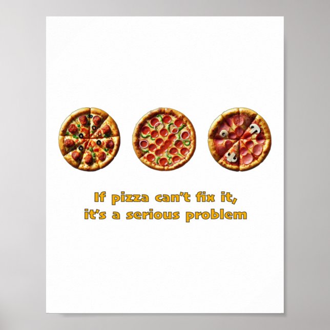 Pizza 5 Sticker  Poster (Front)