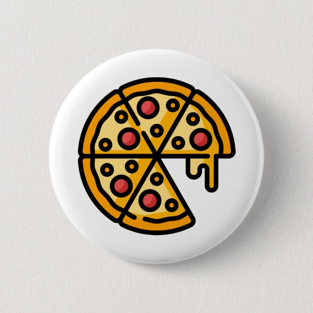 Pizza 6 Cm Round Badge (Front)
