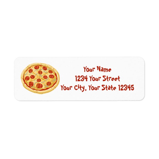 Pizza Address Label Return Address Label (Front)