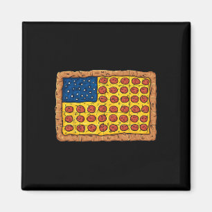 Pizza American Flag 4th Of July Fun Food Boys Girl Magnet