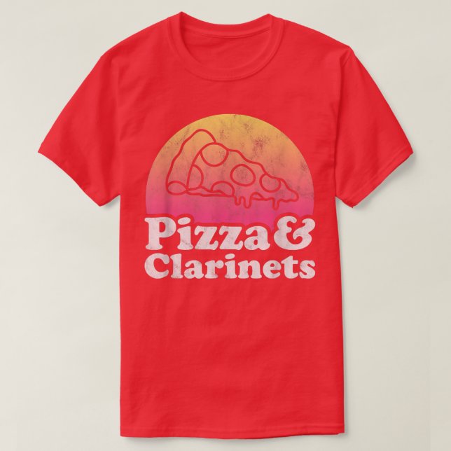 Pizza and Clarinets or Clarinet  T-Shirt (Design Front)