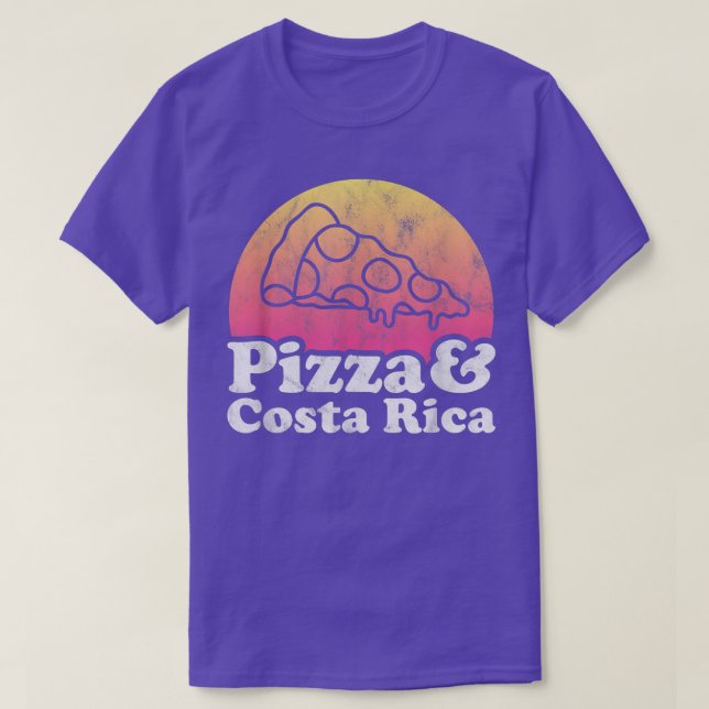 Pizza and Costa Rica  T-Shirt (Design Front)
