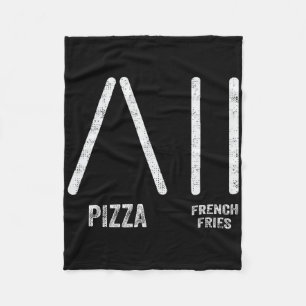 Pizza And French Fries Ski Style - Funny Skiing In Fleece Blanket
