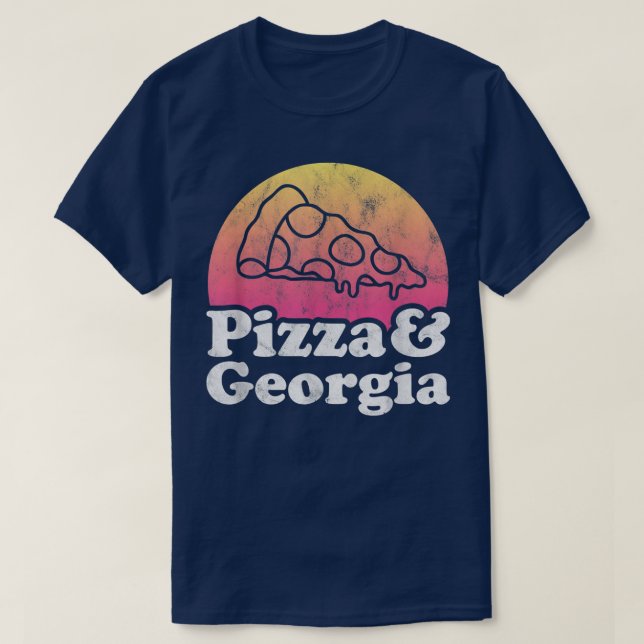Pizza and Georgia  T-Shirt (Design Front)