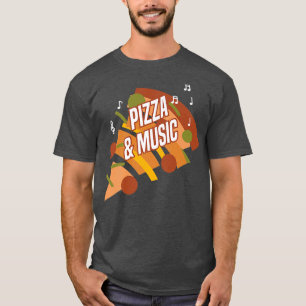 Pizza and Music Notes Clef Piano MusicianT-Shirt T-Shirt