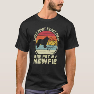 Pizza And Newfie For Men Women Newfoundland Dog Da T-Shirt