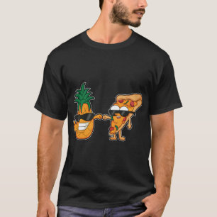 pizza and pineapple cartoon Design T-Shirt