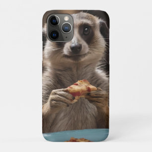"Pizza and Pints: A Meerkat’s Perfect Snack Break" iPhone 11 Pro Case