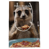 "Pizza and Pints: A Meerkat’s Perfect Snack Break"