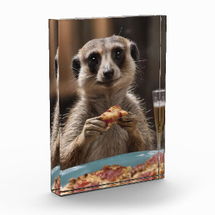 "Pizza and Pints: A Meerkat’s Perfect Snack Break" Photo Block
