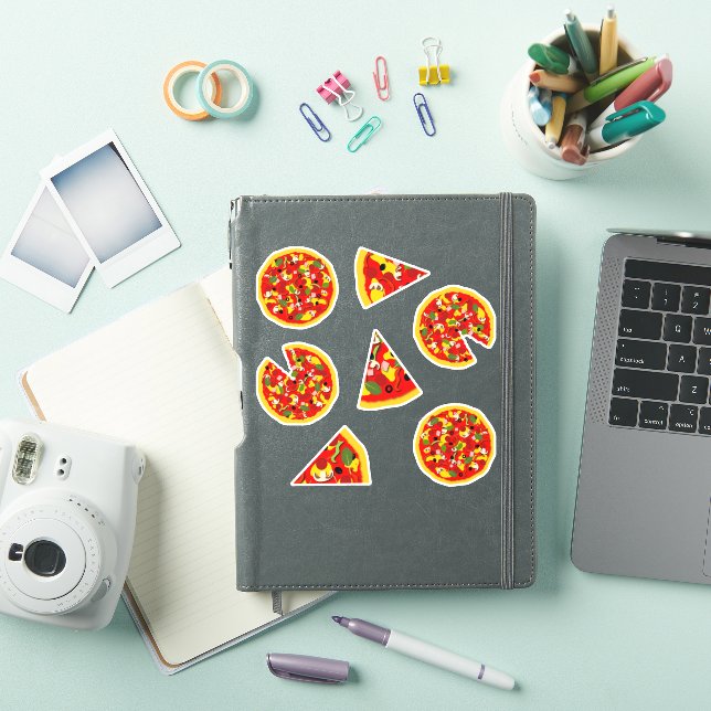 Pizza and Pizza Slices Cartoon (iPad Cover)
