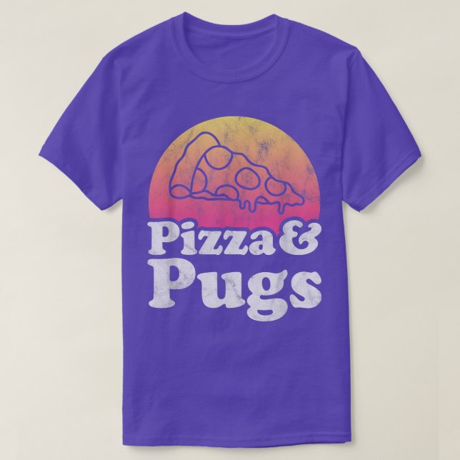 Pizza and Pugs or Pug  T-Shirt (Design Front)