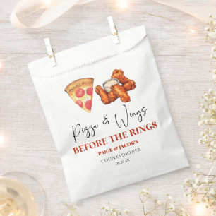 Pizza and Wings Before The Wings Couples Shower Favour Bag