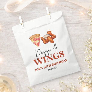 Pizza and Wings Birthday Party Favour Bag