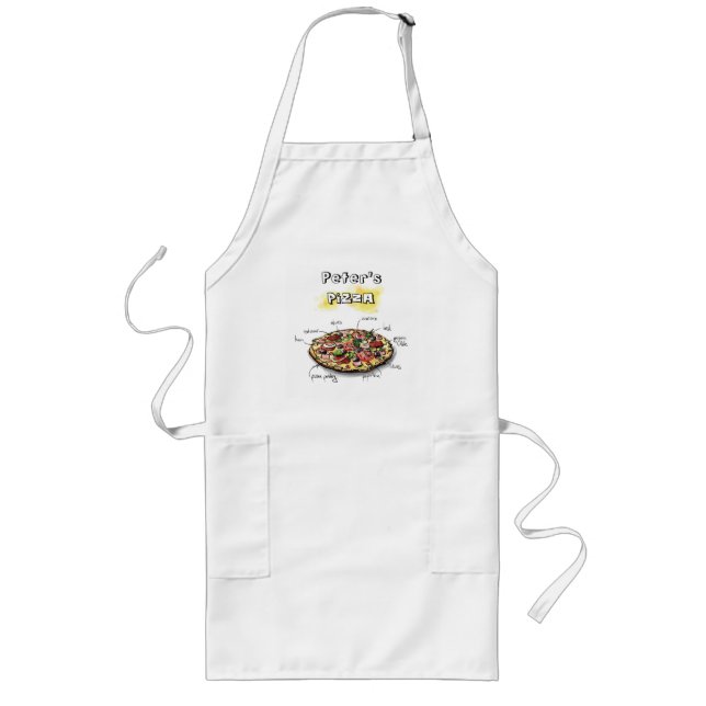 Pizza Art Personalised Grilling Apron (Front)