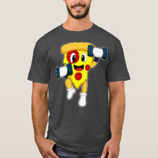 Pizza at Fitness with Dumbbells T-Shirt