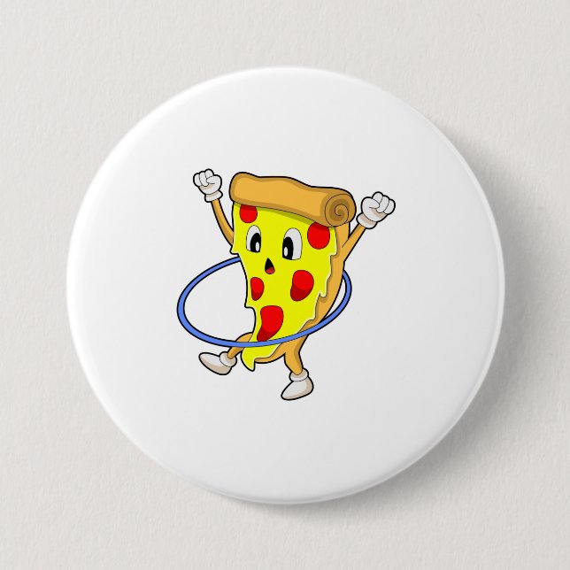 Pizza at Fitness with Fitness tires.PNG 7.5 Cm Round Badge (Front)