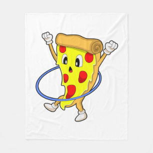 Pizza at Fitness with Fitness tires.PNG Fleece Blanket
