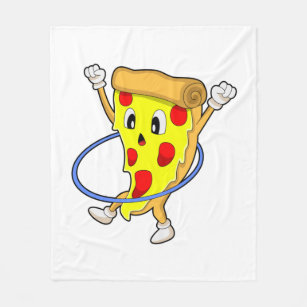Pizza at Fitness with Fitness tires.PNG Fleece Blanket