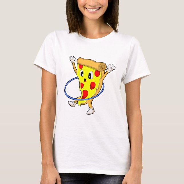 Pizza at Fitness with Fitness tires.PNG T-Shirt (Front)