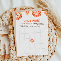 Pizza Baby Shower Baby Bingo Game Card