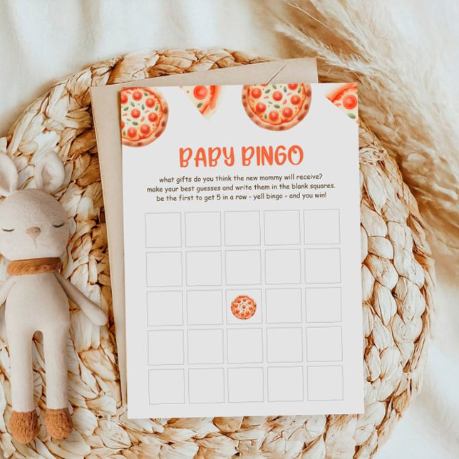 Pizza Baby Shower Baby Bingo Game Card (Creator Uploaded)
