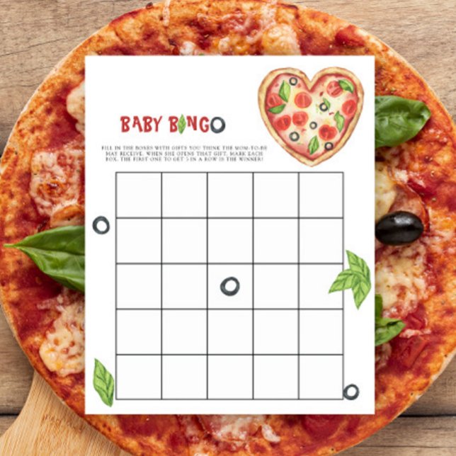 Pizza Baby shower Bingo game (Creator Uploaded)