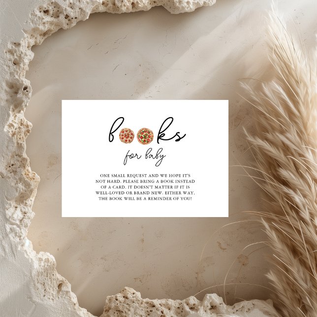 Pizza Baby Shower Book Request Enclosure Card (Creator Uploaded)