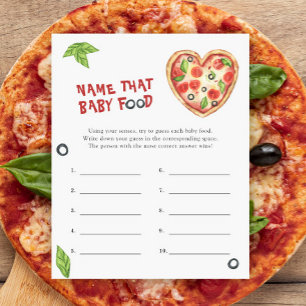 Pizza baby shower - Name that baby Food game