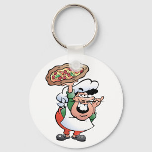 Pizza Baker Keychain