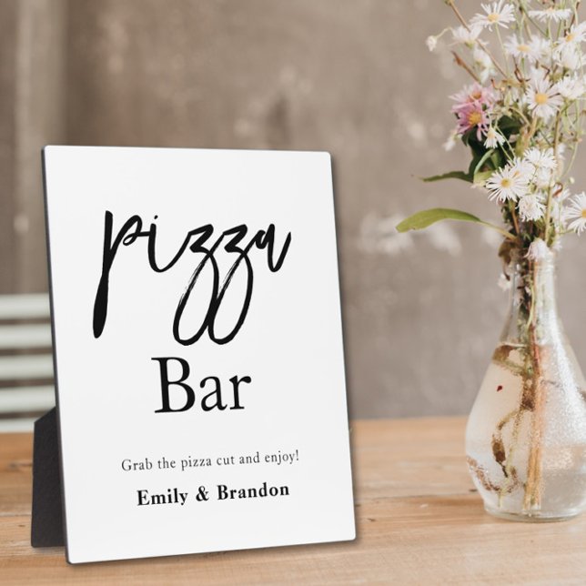 Pizza bar wedding sign Tabletop Plaque (Creator Uploaded)