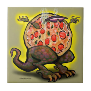 Pizza Beast Ceramic Tile