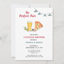 Pizza & Beer Perfect Pair Couples Shower 